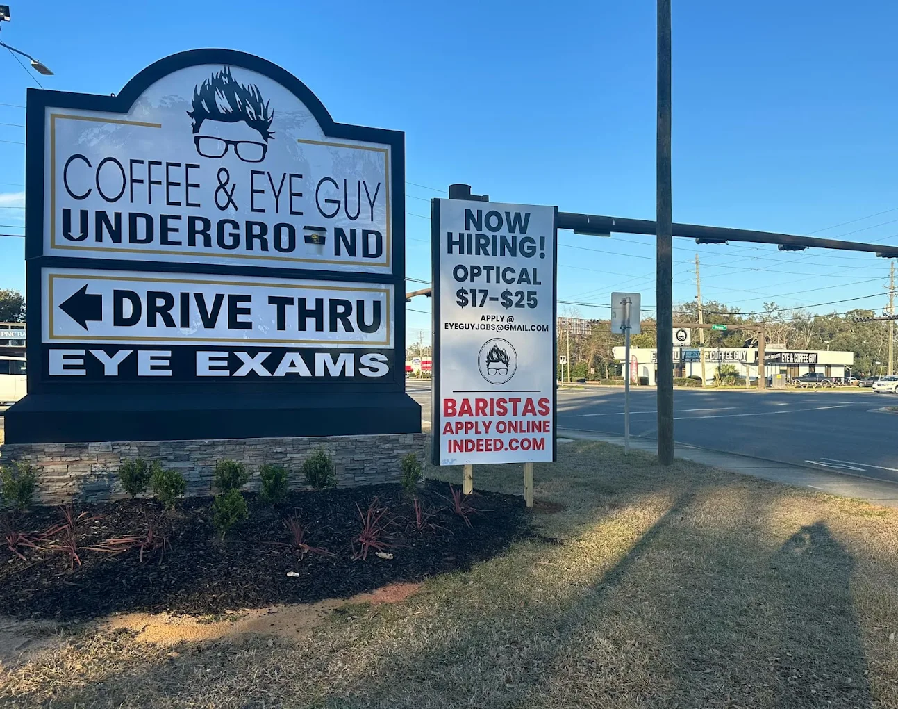 Coffee & Eye Guy Underground building on N Davis Hwy, Pensacola